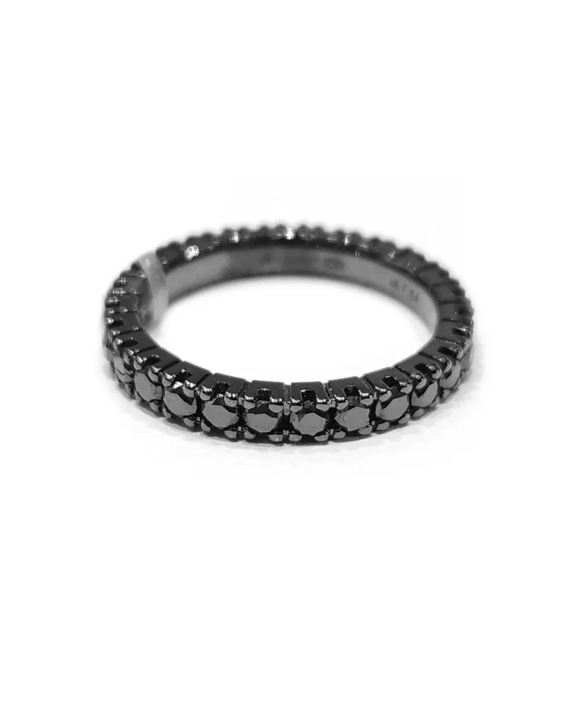 Veretta Ring Casella Gioielli in Burnished Gold with Black Diamonds 1.24 Ct