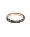Veretta Ring Casella Gioielli in Rose Gold with Black Diamonds 0.62 Ct