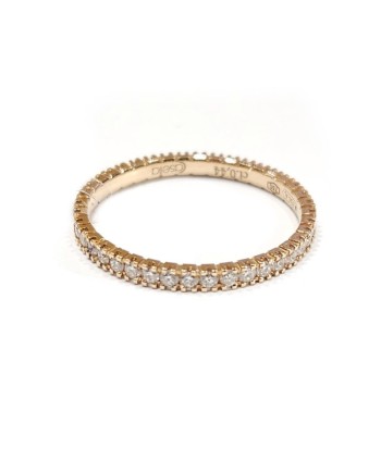 Bague Veretta Casella Gioielli en or rose avec diamants blancs 0,44 ct