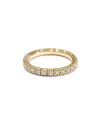 Anello Veretta Casella Gioielli in Oro Giallo con Diamanti Bianchi 0,50 Ct
