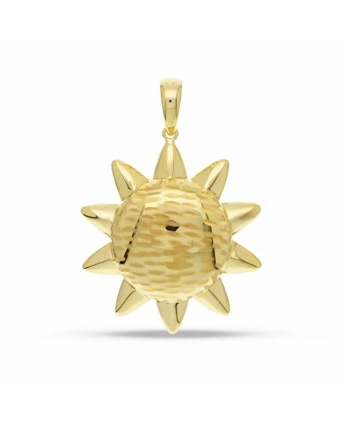 Pendentif Soleil Casella Gioielli en Or Jaune
