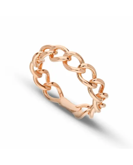 Anello Groumette Casella Gioielli in Oro Rosa
