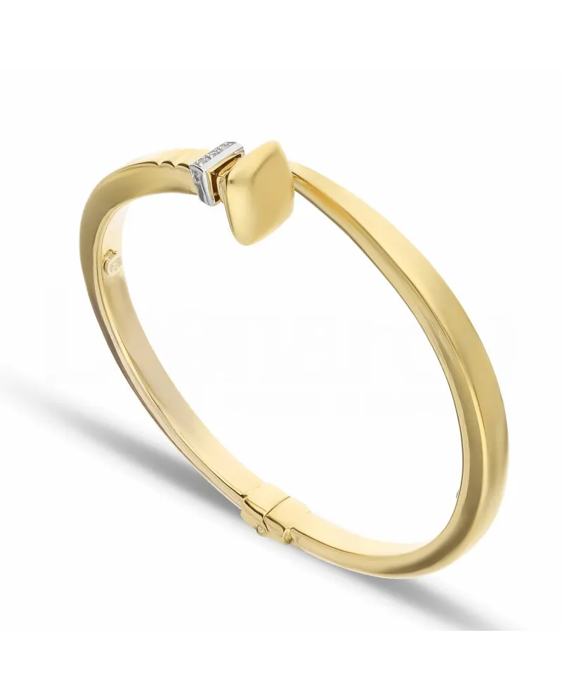Bracciale Rigido Chiodo Casella Gioielli in Oro Giallo