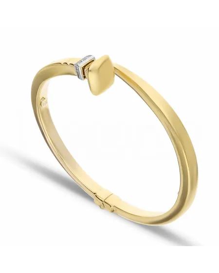 Bracciale Rigido Chiodo Casella Gioielli in Oro Giallo