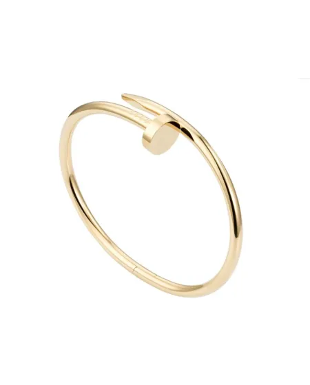 Bracelet à bijoux rigide Nail Casella en or jaune
