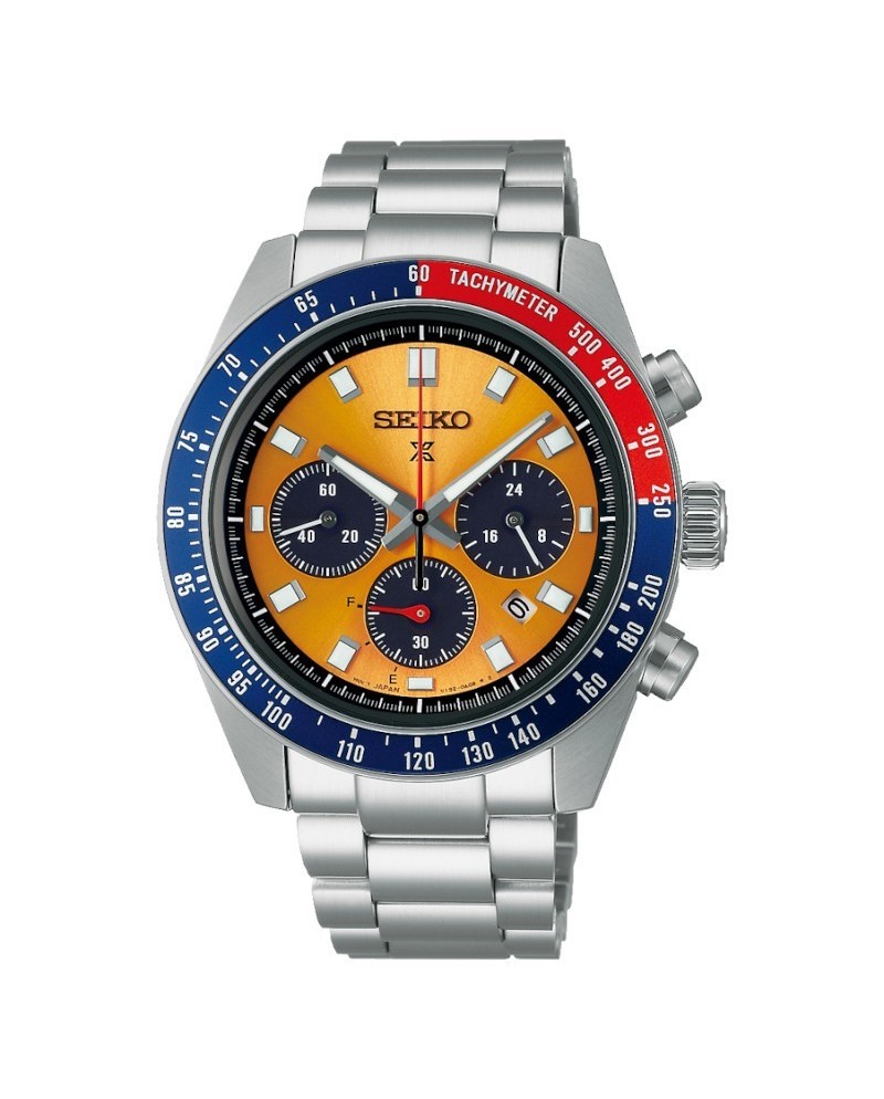 Chronographe solaire Seiko Prospex Speedtimer avec bracelet en acier