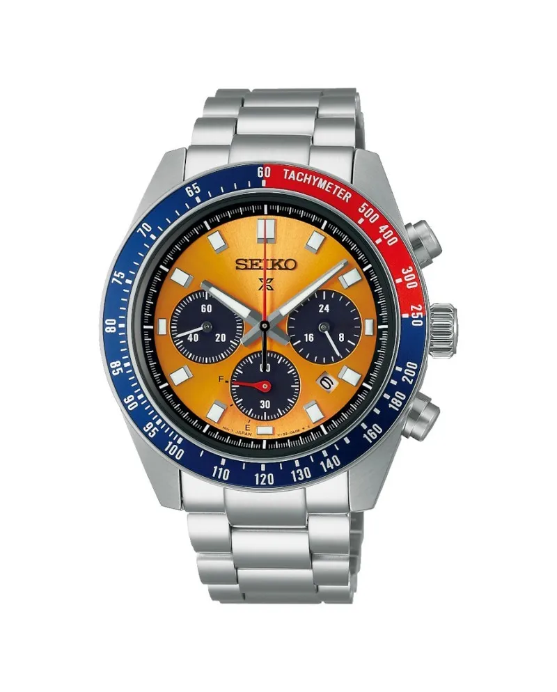 Chronographe solaire Seiko Prospex Speedtimer avec bracelet en acier Chronographe solaire Seiko Prospex Speedtimer avec bracelet en acier