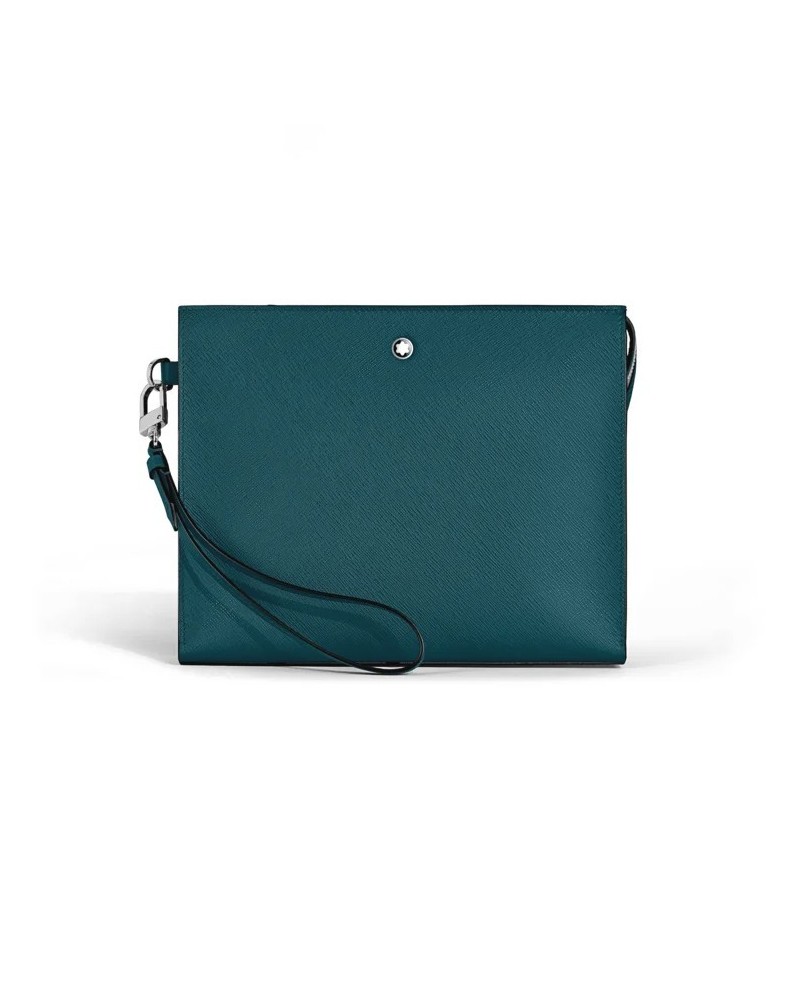 Pochette Montblanc Sartorial en cuir bleu de Chypre