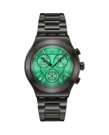 Swatch Obsessively Obsidian Chronograph Watch