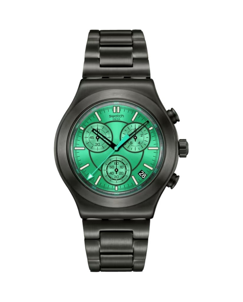 Montre chronographe Swatch Obsessively Obsidienne