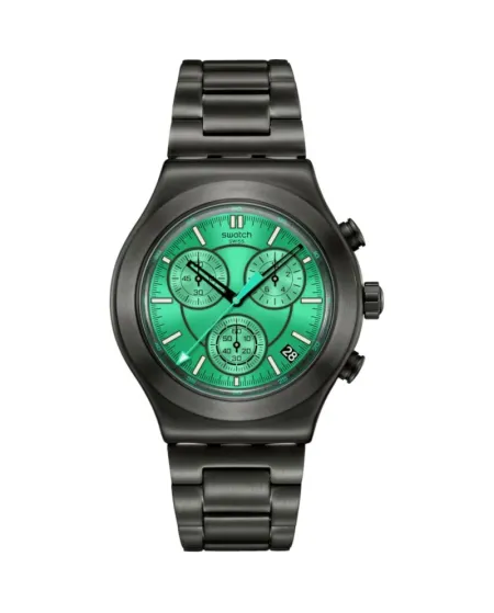 Montre chronographe Swatch Obsessively Obsidienne