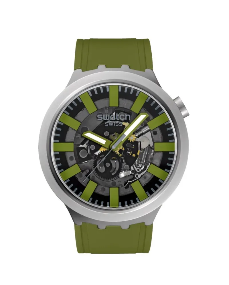 Montre Swatch Big Bold à travers les sous-bois
