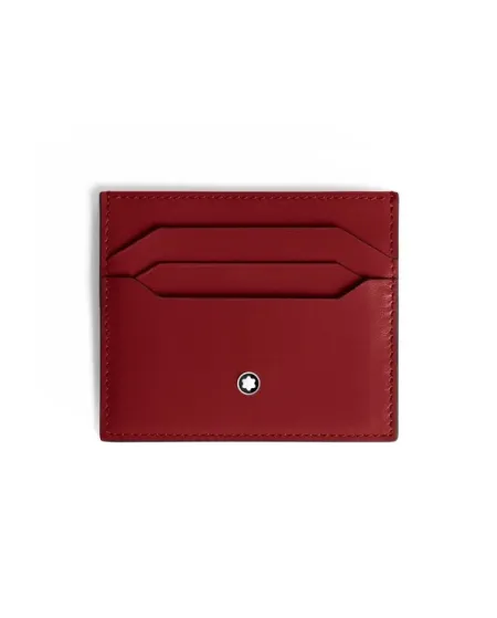 Porte-cartes Montblanc Meisterstück en cuir avec 6 compartiments rouille foncée