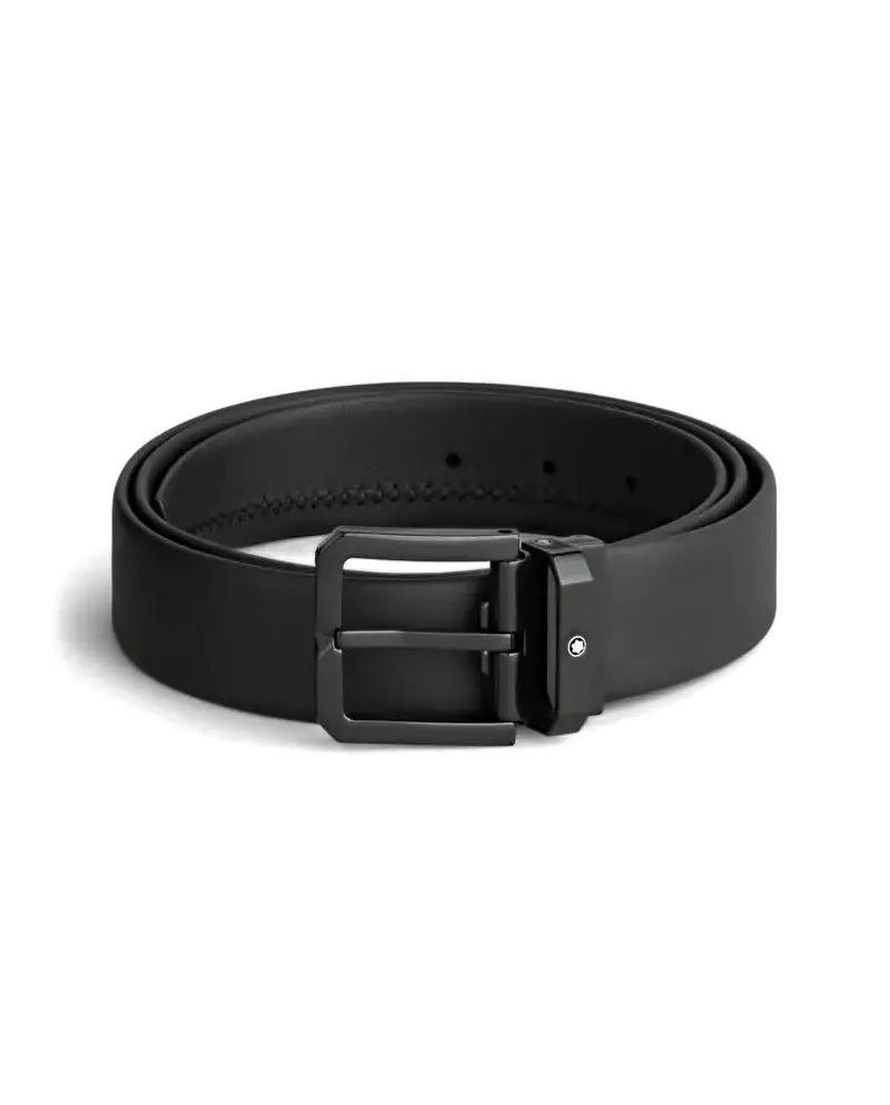 Montblanc Belt in Black PVD Leather 35 mm