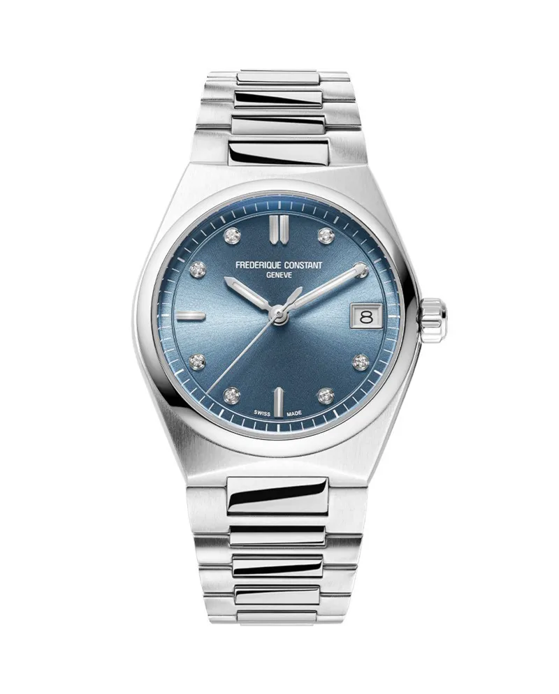Frederique Constant Highlife Watch Blue Dial and Diamonds