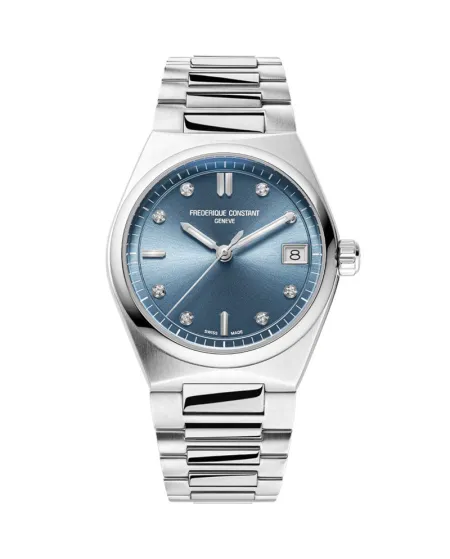 Orologio Frederique Constant Highlife Quadrante Azzurro e Diamanti