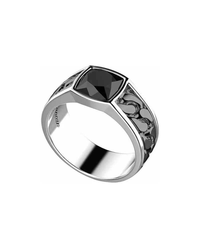 Zancan Cosmostone Men's Ring in Two-Tone Silver with Tiger's Eye
