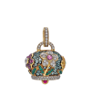 Chantecler Campanella Grande Pendant in Yellow Gold with Diamonds and Precious Stones