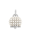 Chantecler Campanella Grande Pendant in White Gold with Diamonds and White Pearls