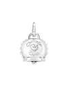 Chantecler Grand Pendentif Campanella en Or Blanc avec Diamants et Perles Blanches