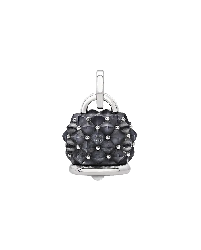 Maxi Rebel Chantecler Et Voilà Bell Pendant in Silver and Smoked Resin