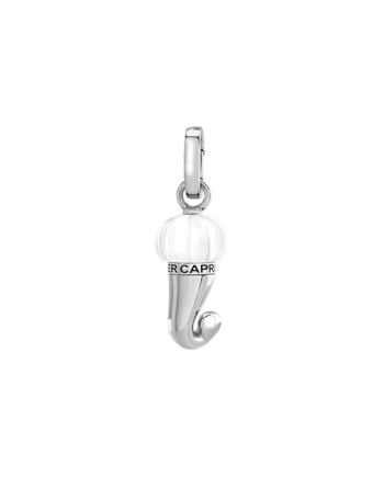 Chantecler Et Voilà Small Horn Pendant in Silver and Resin