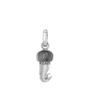 Chantecler Et Voilà Petite Suspension Corne en Résine Argentée et Noire