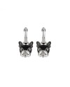 Chantecler Capri Campanella Cane earrings in silver, enamel and black spinels