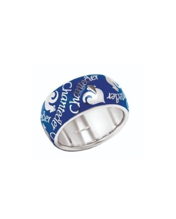 Anello Fascia Chantecler Et Voilà in Argento con Smalto Blu