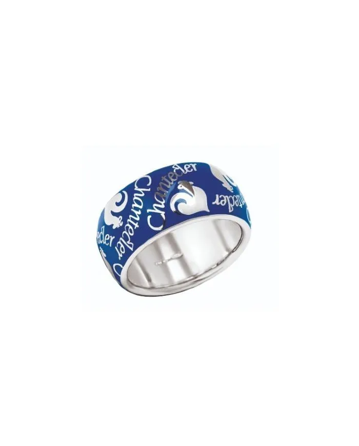 Anello Fascia Chantecler Et Voilà in Argento con Smalto Blu