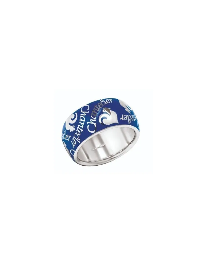Anello Fascia Chantecler Et Voilà in Argento con Smalto Blu