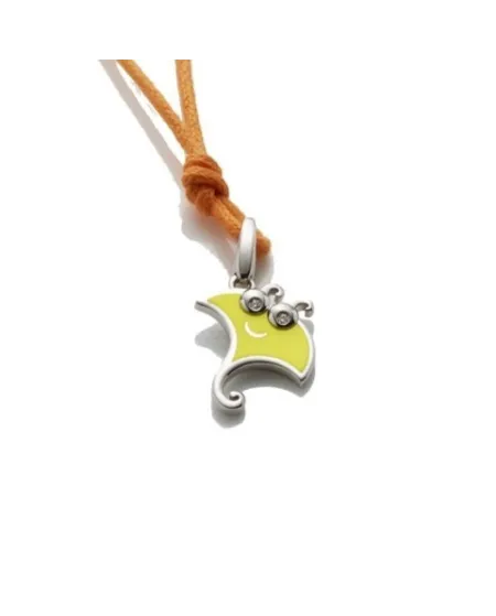 Pendentif Chantecler Scugnizzi en Argent avec Raie Manta émaillée et Diamants