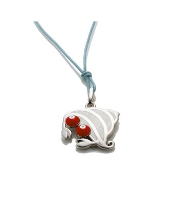 Chantecler Scugnizzi Pendant in Silver with Enamelled Hermit Crab and Diamonds