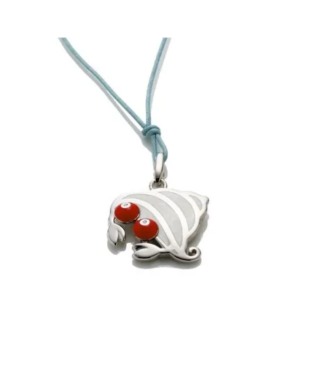 Ciondolo Chantecler Scugnizzi in Argento con Paguro Smaltato e Diamanti