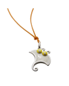 Chantecler Scugnizzi Pendant in Silver with Enamelled Manta Ray and Diamonds