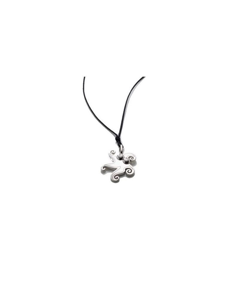 Pendentif Chantecler Scugnizzi en Argent avec Étoile de Mer et Diamants