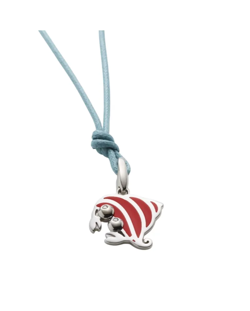 Pendentif Chantecler Capri Scugnizzi en argent et diamants représentant un bernard-l'ermite