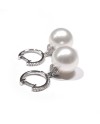 White Gold Coscia Earrings with Australian Pearls and Diamonds