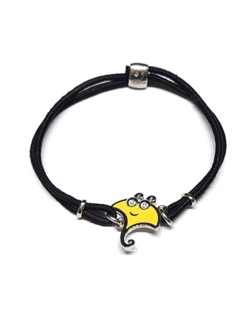 Chantecler Scugnizzi Bracelet in Silver with Enamelled Manta Ray and Diamonds