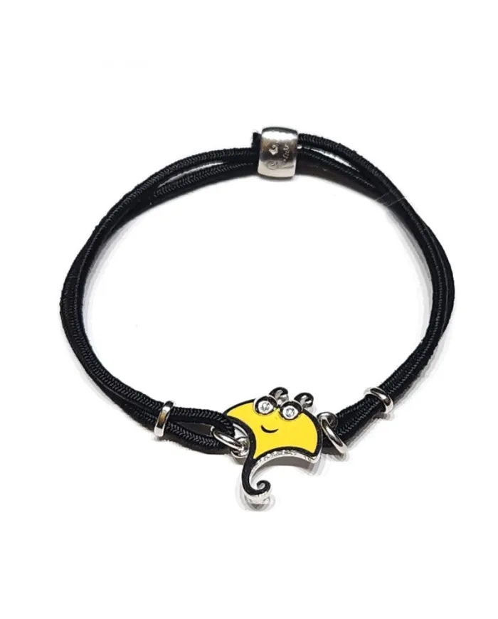Chantecler Scugnizzi Bracelet in Silver with Enamelled Manta Ray and Diamonds