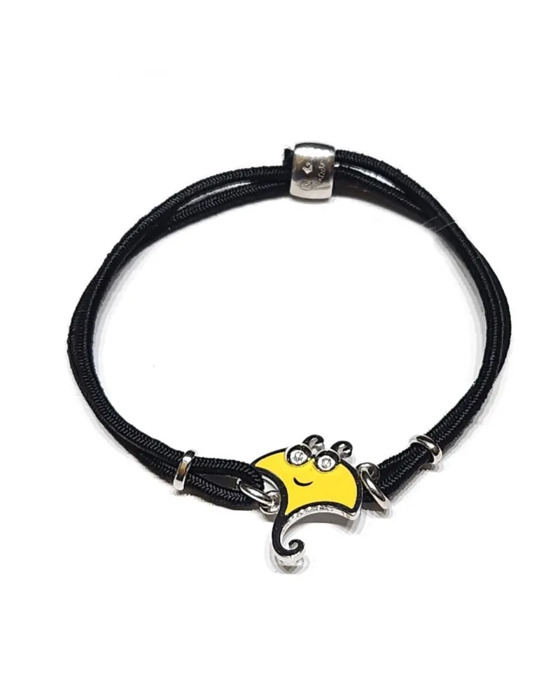 Bracciale Chantecler Scugnizzi in Argento con Manta Smaltata e Diamanti