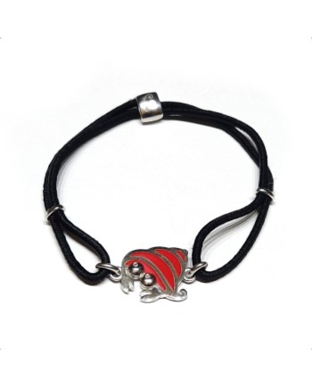 Chantecler Scugnizzi Bracelet in Silver with Enamelled Hermit Crab and Diamonds