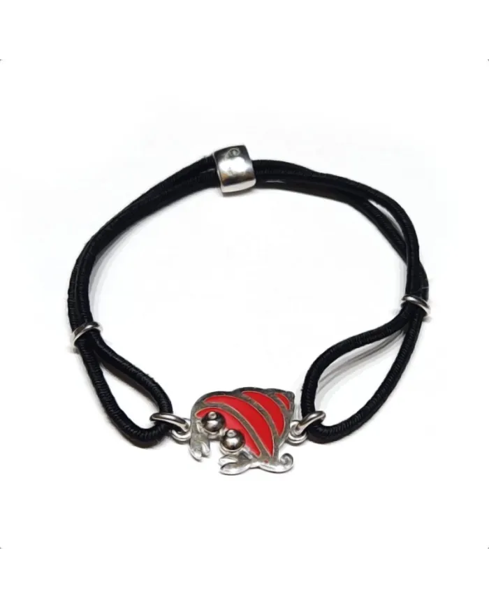 Chantecler Scugnizzi Bracelet in Silver with Enamelled Hermit Crab and Diamonds