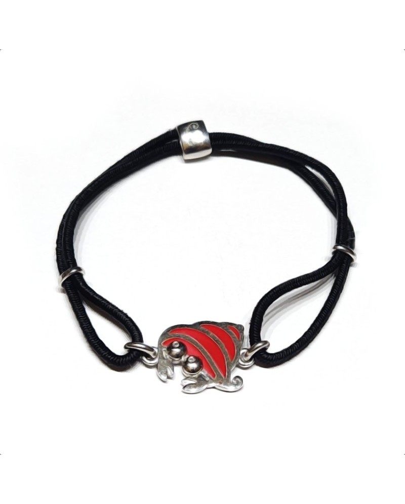 Chantecler Scugnizzi Bracelet in Silver with Enamelled Hermit Crab and Diamonds