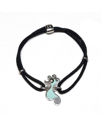 Bracelet Chantecler Scugnizzi en Argent avec Hippocampe Émaillé et Diamant