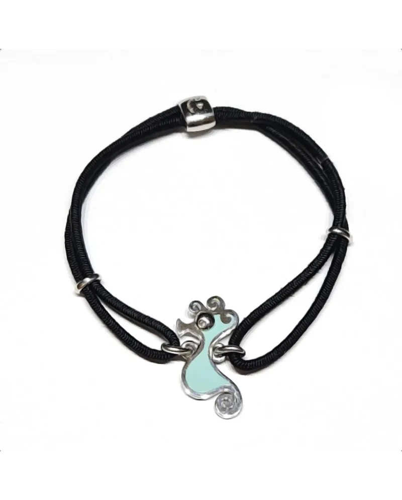 Bracciale Chantecler Scugnizzi in Argento con Cavalluccio Marino Smaltato e Diamante