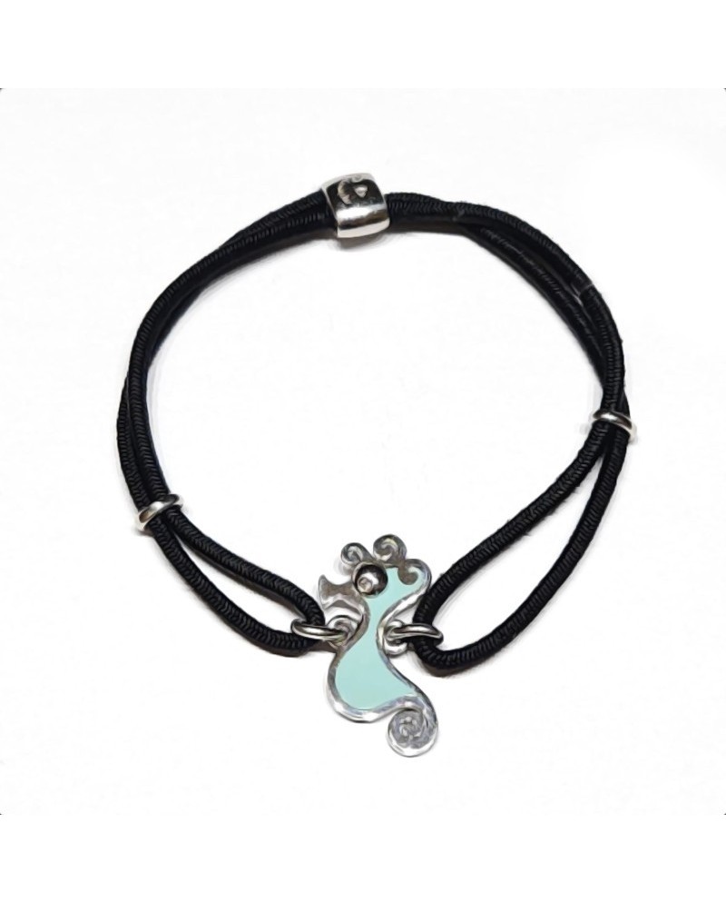 Bracelet Chantecler Scugnizzi en Argent avec Hippocampe Émaillé et Diamant