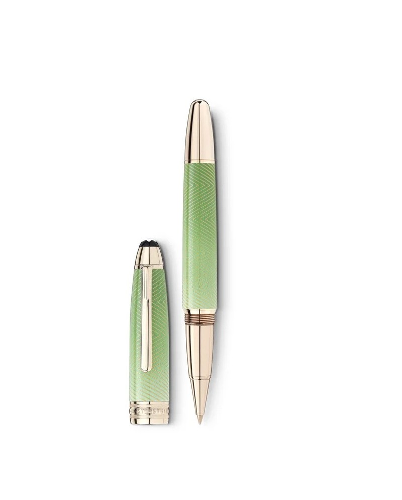 Stylo roller Montblanc Meisterstuck Calligraphy Solitaire Celadon Dégradé
