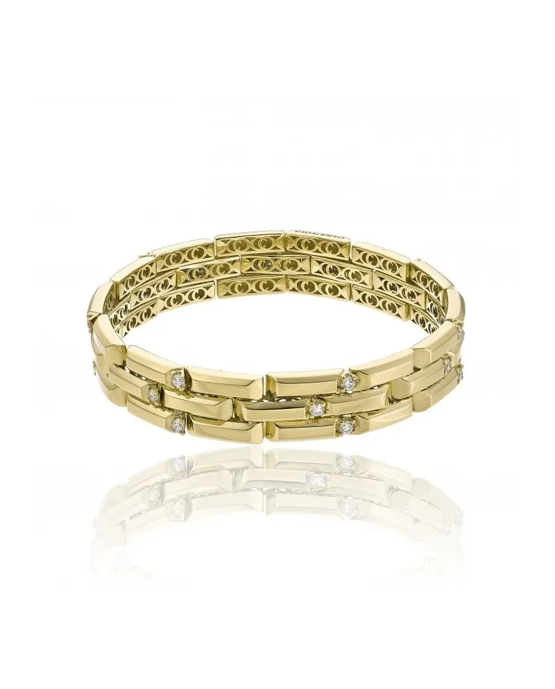 Bracciale Elastico Chimento X-Tend Chocolat in Oro Giallo con Diamanti
