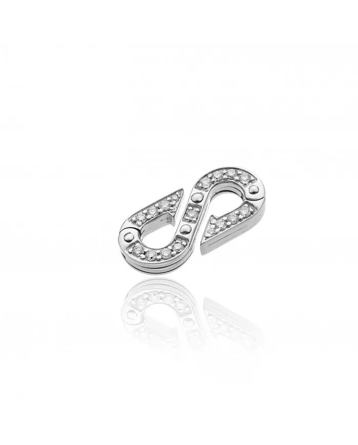 Petit maillon Chimento Typhoon en or blanc avec diamants